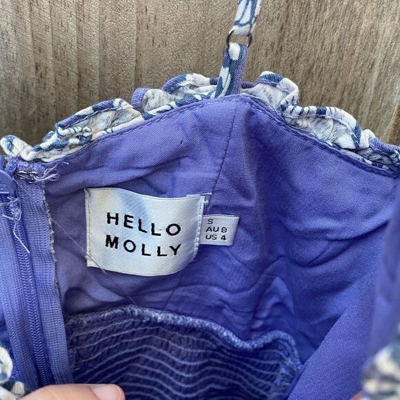 Hello Molly Blue and White Mini Dress - Picture 5 of 8
